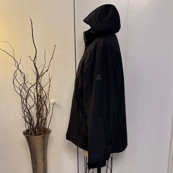 Men's Black Performance Jacket with Hood - Picture 4 of 8